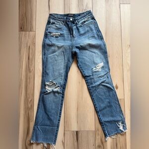 Judy Blue Women's Straight Leg Jeans - Distressed Blue